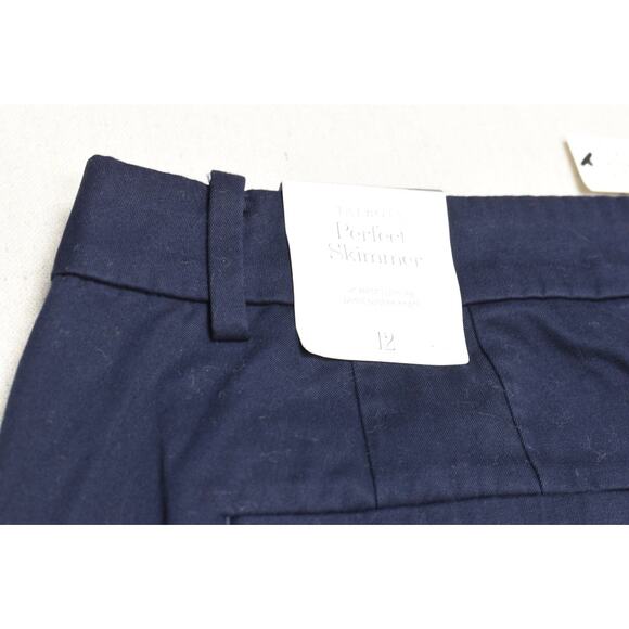 NEW Talbots Womens Navy Blue Perfect Skimmer Cropped Pants Size 12 NWT - Picture 8 of 8